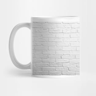 White brick wall hipster design. Mug